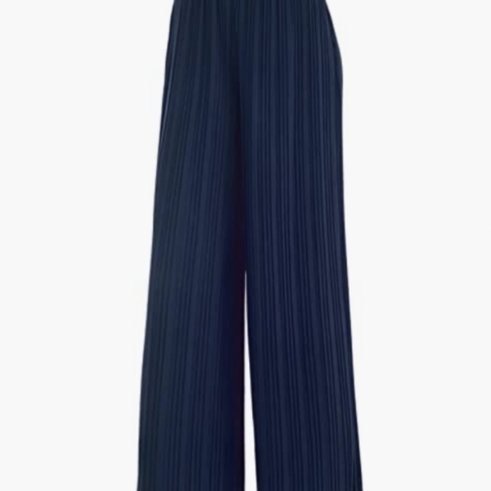 Ankle/Maxi Pleated Wide Leg Palazzo Satin Pants (OS)